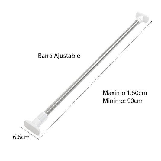 Barra Telescópica Ajustable| Organiza Tu Hogar Sin Perforar